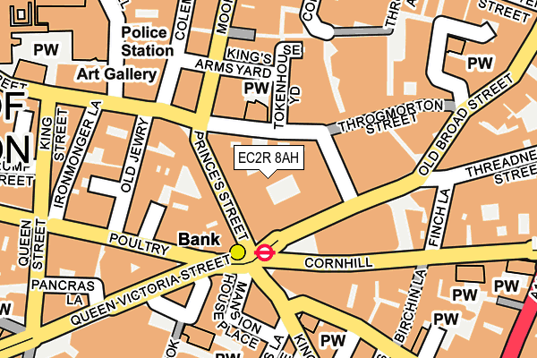 EC2R 8AH map - OS OpenMap – Local (Ordnance Survey)