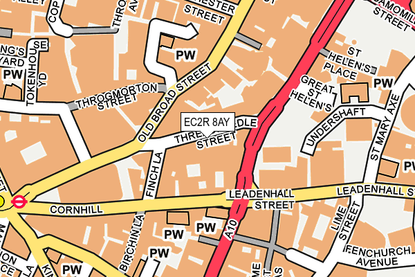 EC2R 8AY map - OS OpenMap – Local (Ordnance Survey)