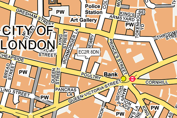 EC2R 8DN map - OS OpenMap – Local (Ordnance Survey)