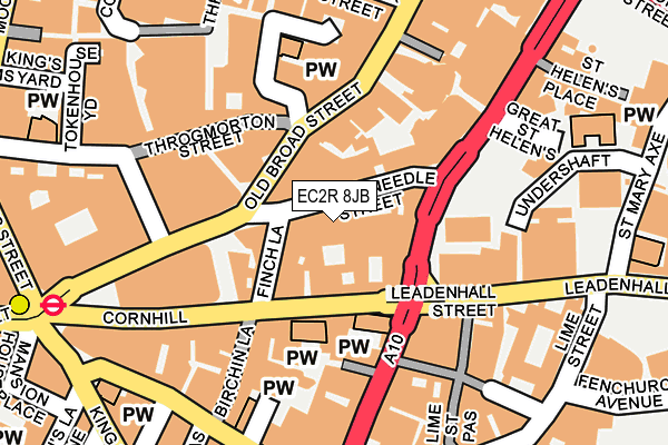 EC2R 8JB map - OS OpenMap – Local (Ordnance Survey)