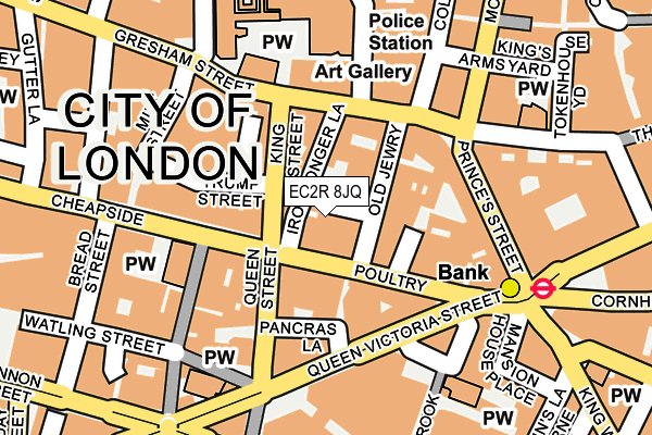 EC2R 8JQ map - OS OpenMap – Local (Ordnance Survey)