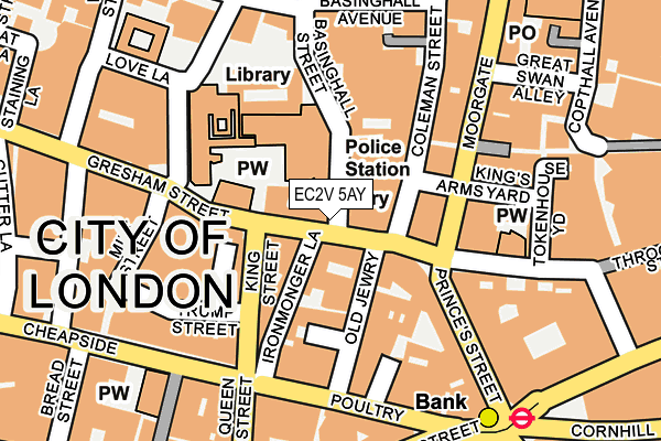 EC2V 5AY map - OS OpenMap – Local (Ordnance Survey)