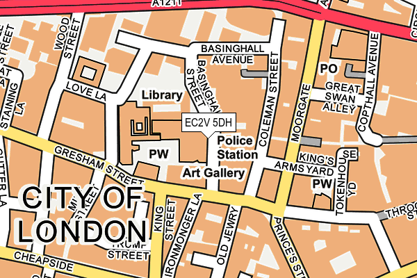 EC2V 5DH map - OS OpenMap – Local (Ordnance Survey)