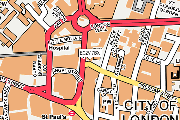 EC2V 7BX map - OS OpenMap – Local (Ordnance Survey)