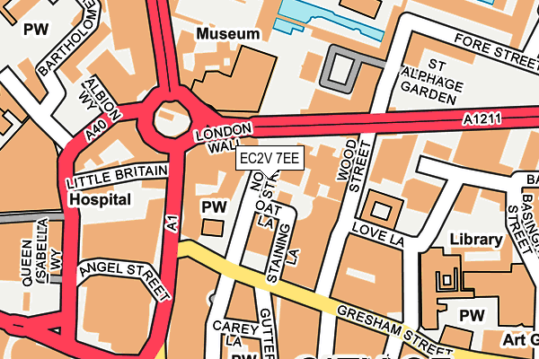 Map of CURTAIN ROAD DEVELOPMENTS 23 LIMITED at local scale