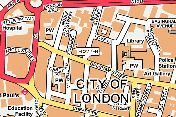 EC2V 7EH map - OS OpenMap – Local (Ordnance Survey)