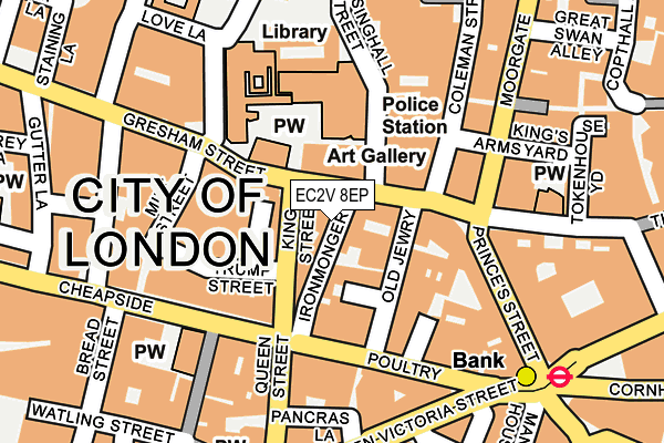 EC2V 8EP map - OS OpenMap – Local (Ordnance Survey)