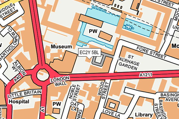 EC2Y 5BL map - OS OpenMap – Local (Ordnance Survey)