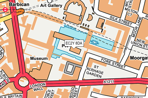 EC2Y 8DA map - OS OpenMap – Local (Ordnance Survey)