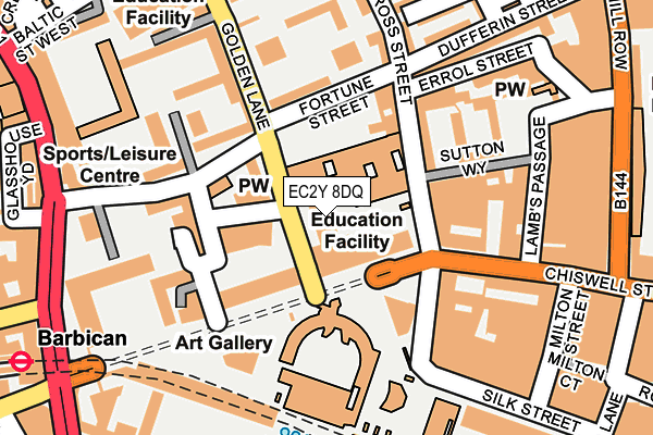 EC2Y 8DQ map - OS OpenMap – Local (Ordnance Survey)
