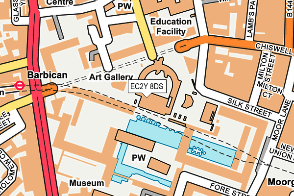 EC2Y 8DS map - OS OpenMap – Local (Ordnance Survey)