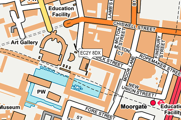 EC2Y 8DX map - OS OpenMap – Local (Ordnance Survey)