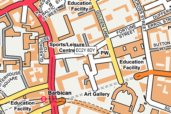 EC2Y 8DY map - OS OpenMap – Local (Ordnance Survey)