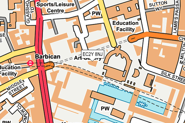 EC2Y 8NJ map - OS OpenMap – Local (Ordnance Survey)