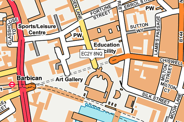 EC2Y 8NQ map - OS OpenMap – Local (Ordnance Survey)