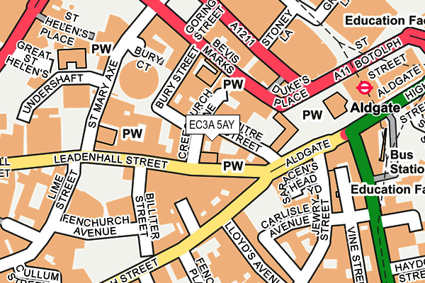 EC3A 5AY map - OS OpenMap – Local (Ordnance Survey)