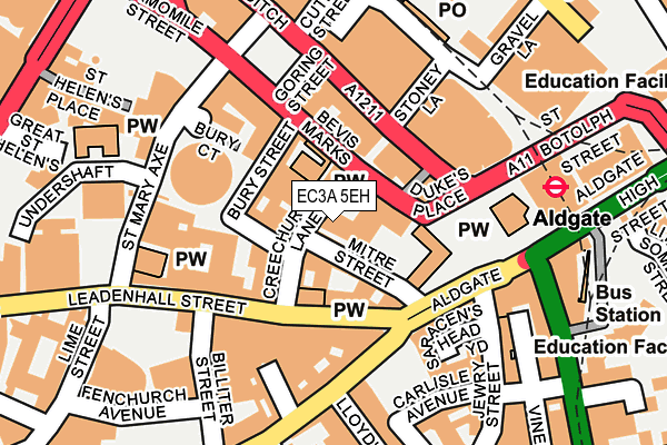 EC3A 5EH map - OS OpenMap – Local (Ordnance Survey)