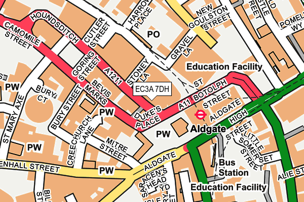 EC3A 7DH map - OS OpenMap – Local (Ordnance Survey)