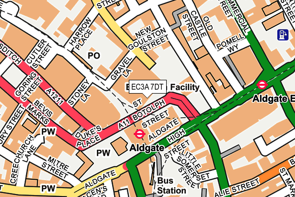 EC3A 7DT map - OS OpenMap – Local (Ordnance Survey)