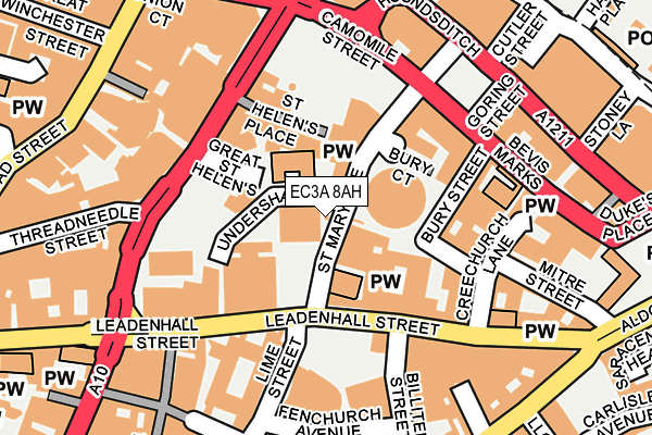 EC3A 8AH map - OS OpenMap – Local (Ordnance Survey)