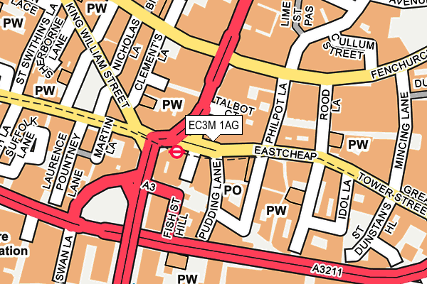 EC3M 1AG map - OS OpenMap – Local (Ordnance Survey)