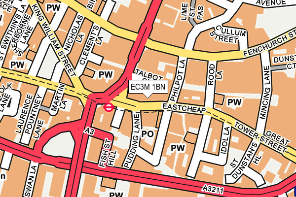 EC3M 1BN map - OS OpenMap – Local (Ordnance Survey)