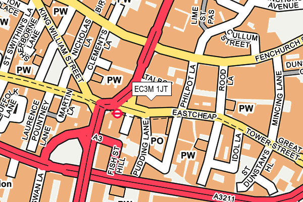 EC3M 1JT map - OS OpenMap – Local (Ordnance Survey)