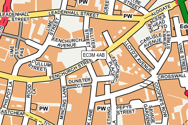 EC3M 4AB map - OS OpenMap – Local (Ordnance Survey)