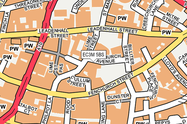 EC3M 5BS map - OS OpenMap – Local (Ordnance Survey)