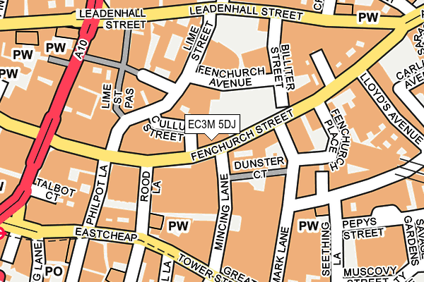 EC3M 5DJ map - OS OpenMap – Local (Ordnance Survey)