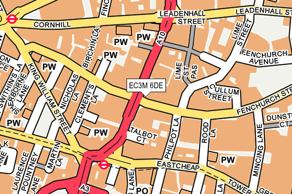 EC3M 6DE map - OS OpenMap – Local (Ordnance Survey)