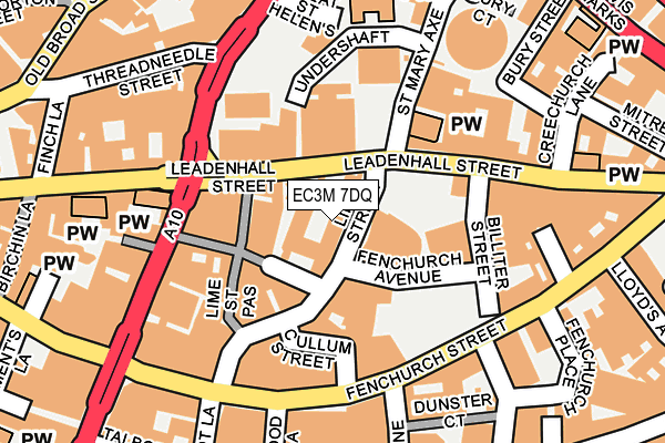 EC3M 7DQ map - OS OpenMap – Local (Ordnance Survey)