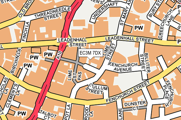 EC3M 7DX map - OS OpenMap – Local (Ordnance Survey)