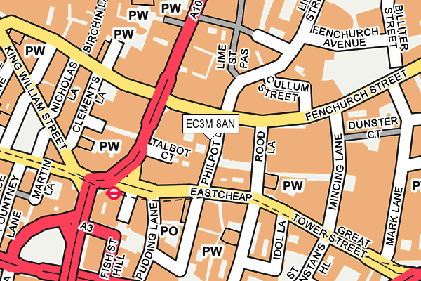 EC3M 8AN map - OS OpenMap – Local (Ordnance Survey)