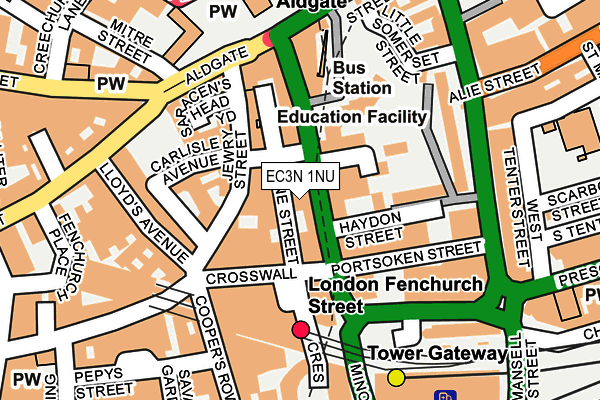 EC3N 1NU map - OS OpenMap – Local (Ordnance Survey)