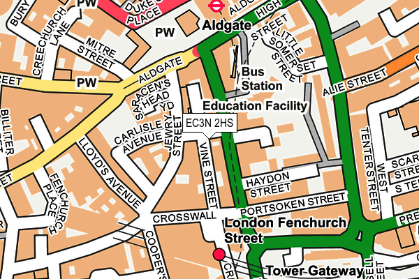 EC3N 2HS map - OS OpenMap – Local (Ordnance Survey)