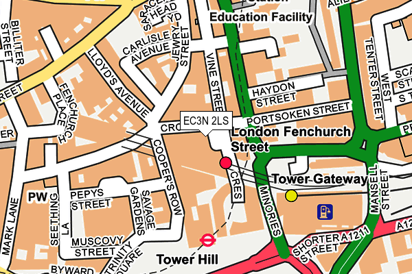 EC3N 2LS map - OS OpenMap – Local (Ordnance Survey)