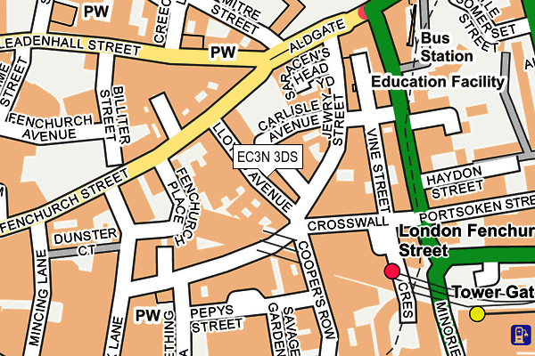 EC3N 3DS map - OS OpenMap – Local (Ordnance Survey)