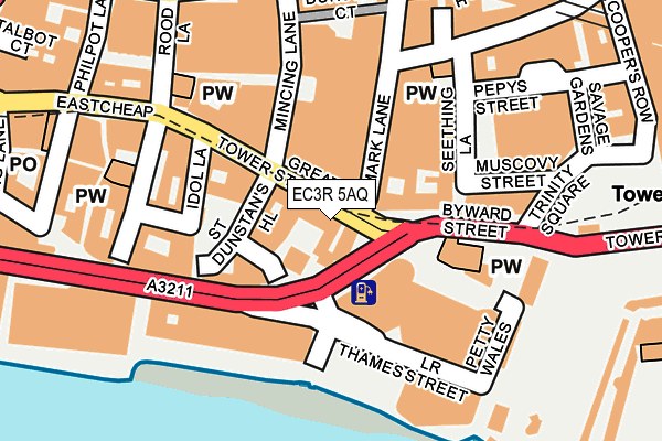 EC3R 5AQ map - OS OpenMap – Local (Ordnance Survey)