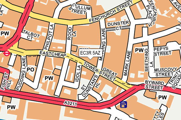 EC3R 5AZ map - OS OpenMap – Local (Ordnance Survey)