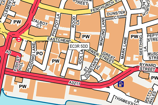 EC3R 5DD map - OS OpenMap – Local (Ordnance Survey)