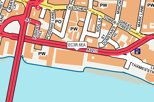 EC3R 6EA map - OS OpenMap – Local (Ordnance Survey)