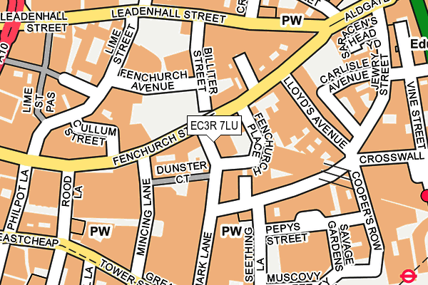 EC3R 7LU map - OS OpenMap – Local (Ordnance Survey)