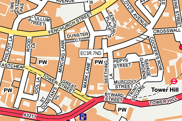 EC3R 7ND map - OS OpenMap – Local (Ordnance Survey)