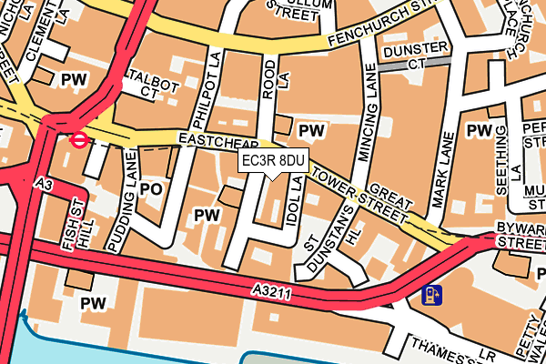 EC3R 8DU map - OS OpenMap – Local (Ordnance Survey)