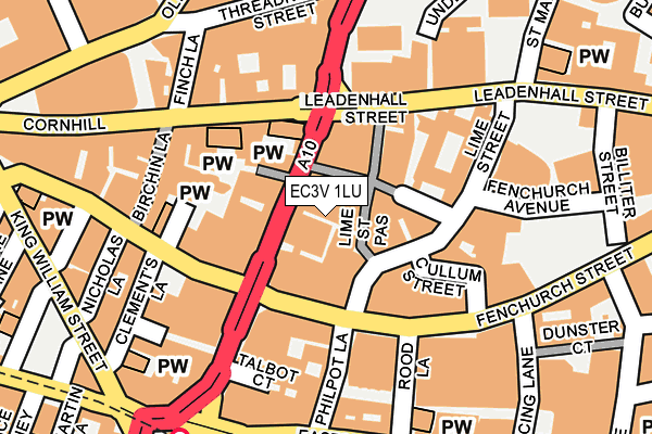 EC3V 1LU map - OS OpenMap – Local (Ordnance Survey)