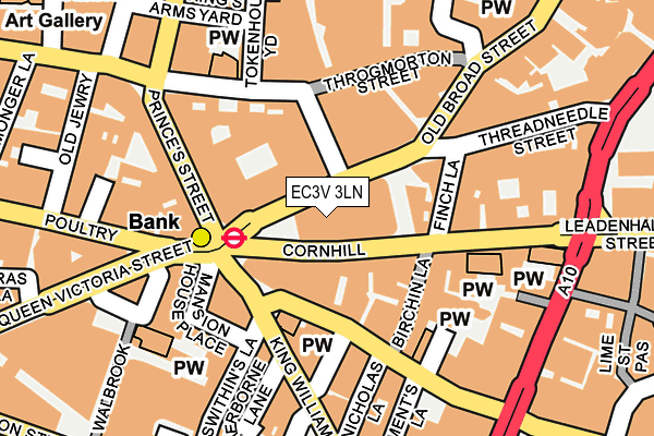 EC3V 3LN map - OS OpenMap – Local (Ordnance Survey)