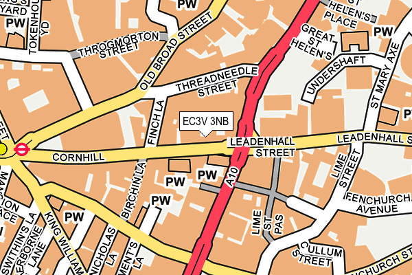 EC3V 3NB map - OS OpenMap – Local (Ordnance Survey)
