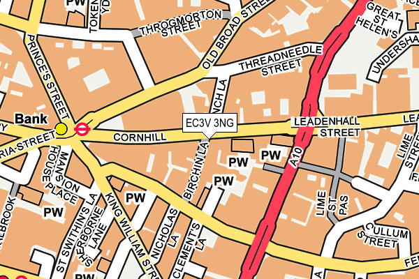 EC3V 3NG map - OS OpenMap – Local (Ordnance Survey)