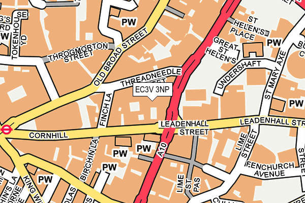 EC3V 3NP map - OS OpenMap – Local (Ordnance Survey)